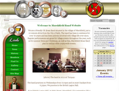 picture of marshfield band website