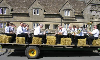 band on a tractor