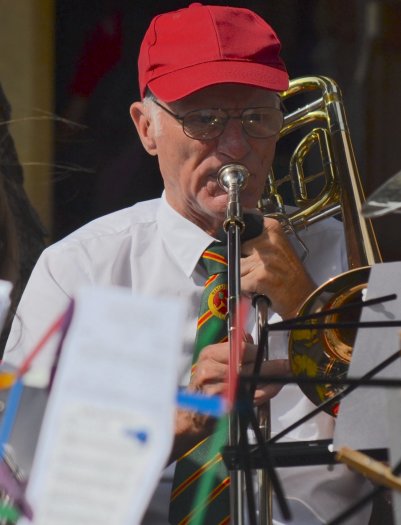 Chris on trombone