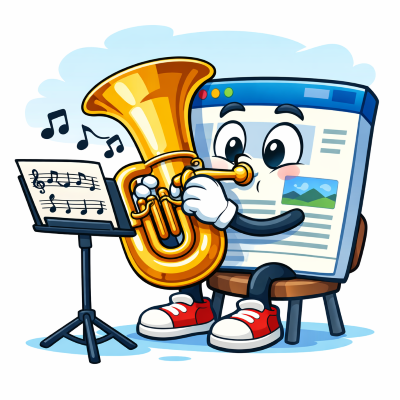 A web page practising the tuba