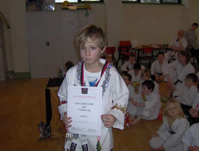 picture of daniel getting second place