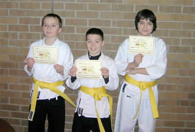 yellow belt grading picture